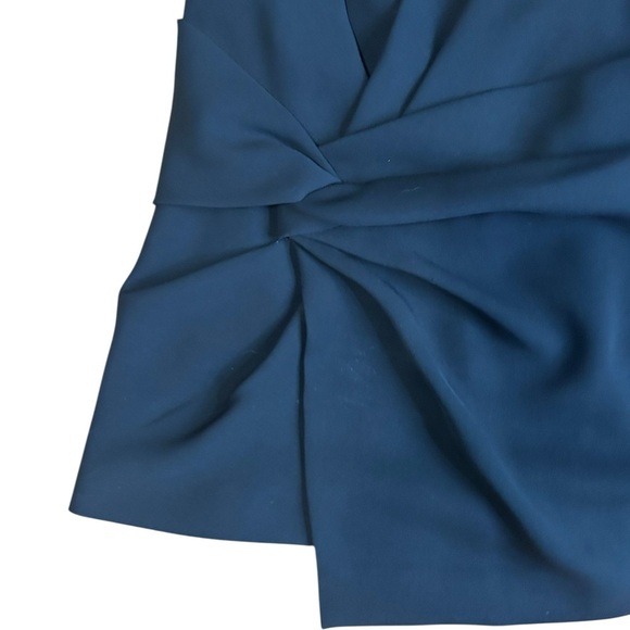 Alexander Wang Black Twist Blouse Round Neck Short Sleeves Designer Size 4 - Picture 2 of 9